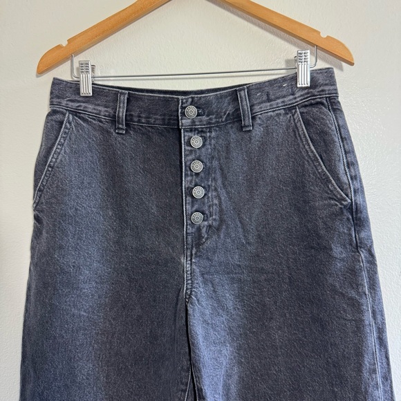 Madewell Black Super Wide Leg Jeans size 29 - Picture 5 of 9